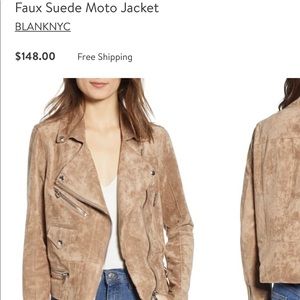 BLANKNYC Faux Suede Moto Jacket XXL